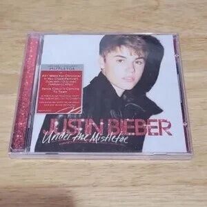Justin Bieber CD with Red Glitter Accents